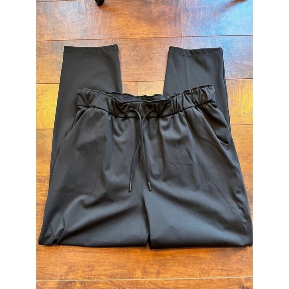Lululemon Keep Moving Pants 10 Black 7/8 High Rise Nulu Sweat Wick Drawcord - Picture 1 of 8